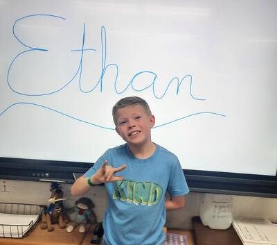 Ethan Knutson, Student of the Week